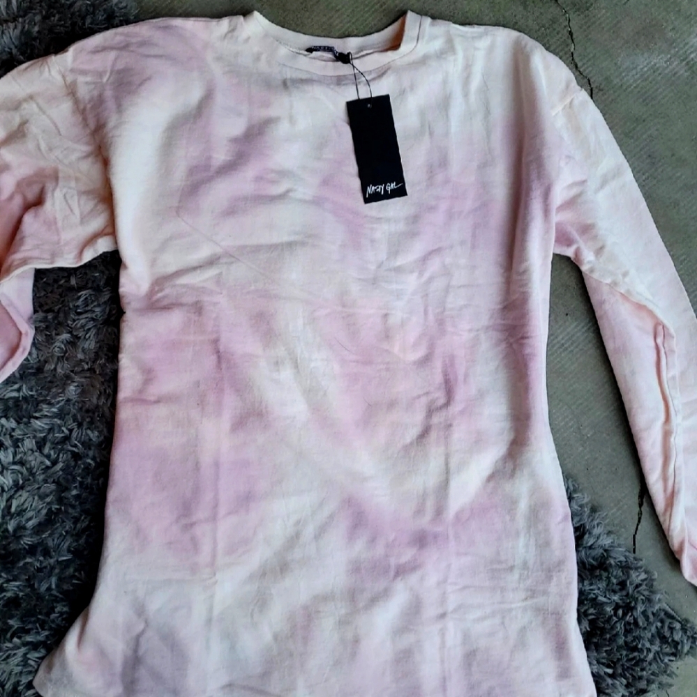 Lilac tie dye sweater dress